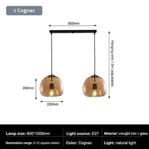 Dustin - Modern Nordic Glass LED Pendant Lamp