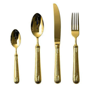 Eleonor Gold Luxury Flatware Set | Bright & Plus.