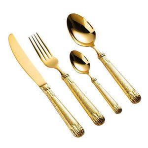 Eleonor Gold Luxury Flatware Set | Bright & Plus.