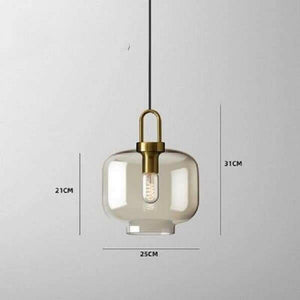 Emerald - Nordic Cognac Crystal Pendant Lights | Bright & Plus.