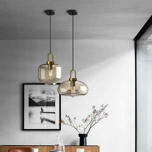 Emerald - Nordic Cognac Crystal Pendant Lights | Bright & Plus.