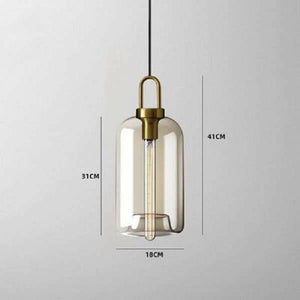 Emerald - Nordic Cognac Crystal Pendant Lights | Bright & Plus.