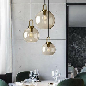 Emerald - Nordic Cognac Crystal Pendant Lights | Bright & Plus.