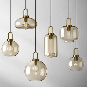 Emerald - Nordic Cognac Crystal Pendant Lights | Bright & Plus.