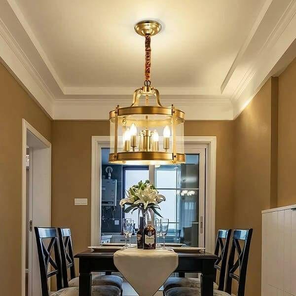 Finn - Gold Glass And Copper Chandelier | Bright & Plus.