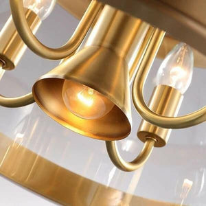 Finn - Gold Glass And Copper Chandelier | Bright & Plus.