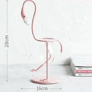 Flamingo Glass Desktop Planter | Bright & Plus.