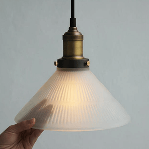 Fluted Glass Pendant Light | Bright & Plus.