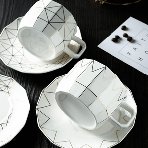 Geo Slice Teacup Collection Set | Bright & Plus.