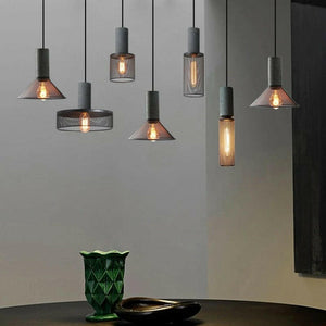 Gerd - Industrial Style Nordic Iron Net Cement Pendant Lamp