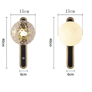 Grazia - Wall Lamp Gold with American Crystal Ball