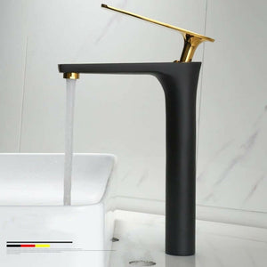 Gunmetal -  Single Lever Hot and Cold Bathroom Sink Tap