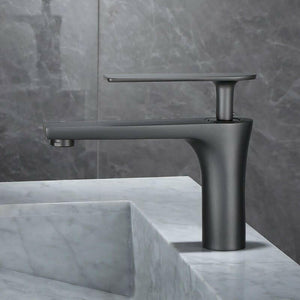 Gunmetal -  Single Lever Hot and Cold Bathroom Sink Tap