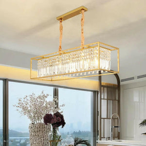 Haakon - Modern Crystal Chandelier Black /Gold Haning Lamp