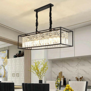 Haakon - Modern Crystal Chandelier Black /Gold Haning Lamp