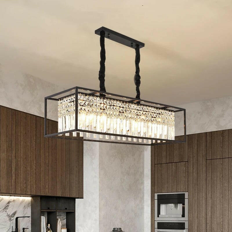 Haakon - Modern Crystal Chandelier Black /Gold Haning Lamp