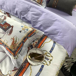 Hampton Royal Horse Duvet Cover Set (4 Pieces) | Bright & Plus.