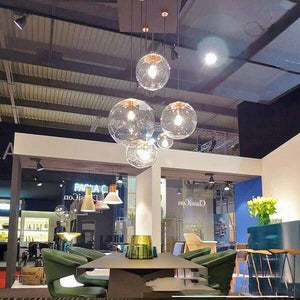 Harper - High Brightness Glass Ball Chandelier | Bright & Plus.