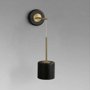 Heimdallr - Calibre Black & Brass Suspended Metal Wall Lamp