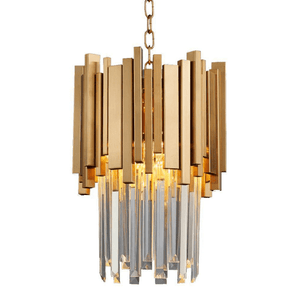 Helder Crystal Pendant Chandelier, Gold