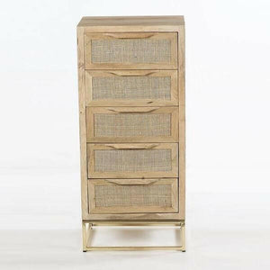 Jaya - 5-Drawer Tallboy | Bright & Plus.