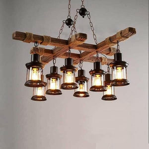 Kalett - Rustic Solid Wood Pendant Light | Bright & Plus.