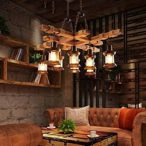 Kalett - Rustic Solid Wood Pendant Light | Bright & Plus.