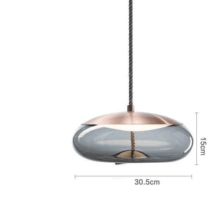 Knot - Design Suspension Lamp Scandinavian Smoked glass and Rope