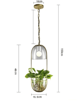 Lileas - Modern Hanging Planter Lamp | Bright & Plus.