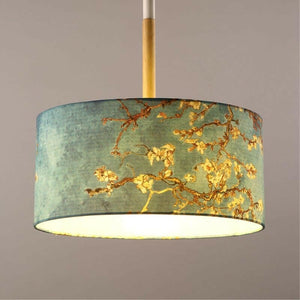 Linka - Solid Wood Light Fixture with Fabric Shade