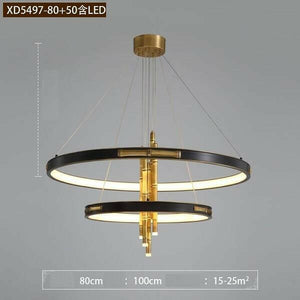 Ava Two-Tier Modern Rounded Metal Chandelier | Bright & Plus.