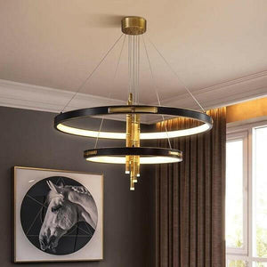 Ava Two-Tier Modern Rounded Metal Chandelier | Bright & Plus.