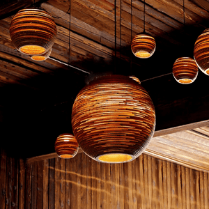 Luminaria Corrugated Board Pendant Light | Bright & Plus.