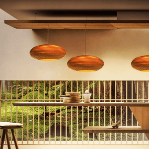 Luminaria Corrugated Board Pendant Light | Bright & Plus.