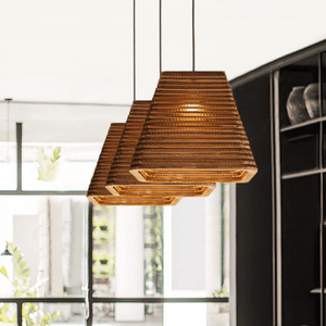 Luminaria Corrugated Board Pendant Light | Bright & Plus.