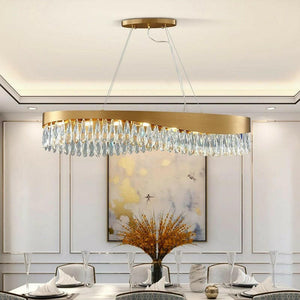 Meav - Luxury Rectangular Crystal Chandelier