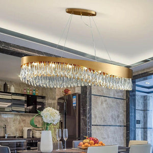 Meav - Luxury Rectangular Crystal Chandelier