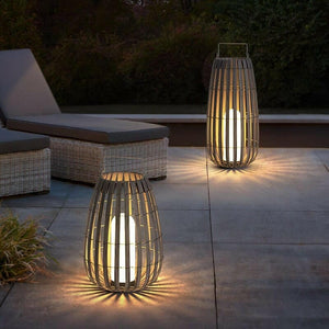 Mette - Rattan LED Lamps for the Garden