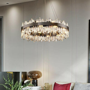 Modern Creative Fancy Design Black Crystal Chandelier