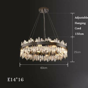 Modern Creative Fancy Design Black Crystal Chandelier