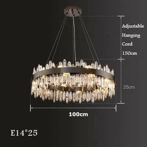 Modern Creative Fancy Design Black Crystal Chandelier