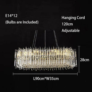 Modern Crystal Chrome/Gold LED Chandelier