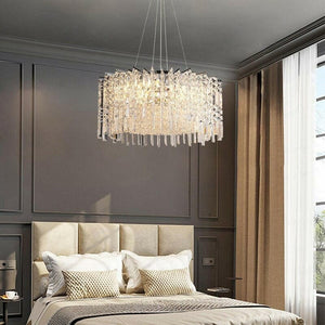 Modern Crystal Chrome/Gold LED Chandelier