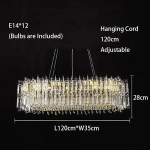 Modern Crystal Chrome/Gold LED Chandelier