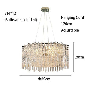 Modern Crystal Chrome/Gold LED Chandelier