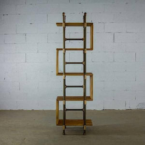 Modern Five Shelf Open Pipe Display Bookcase | Bright & Plus.