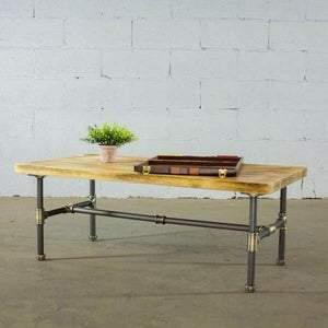 Modern Industrial Rectangular Coffee Table | Bright & Plus.