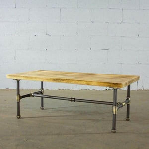 Modern Industrial Rectangular Coffee Table | Bright & Plus.