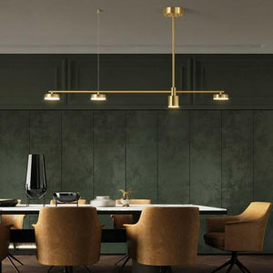 Modern LED chandelier with several Spotlights in metal Elies