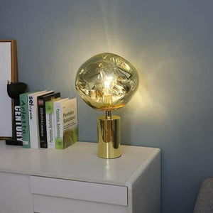 Modern Melt Led Table Lamp Replica Tom Dixon Gold/Chrome | Bright & Plus.